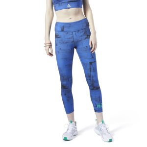 Reebok Meet You There 7/8 Tights Damen - Blau - DE 831-FSD